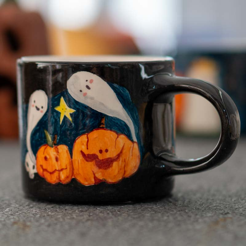 Halloween Pumpkin & Ghost Mug