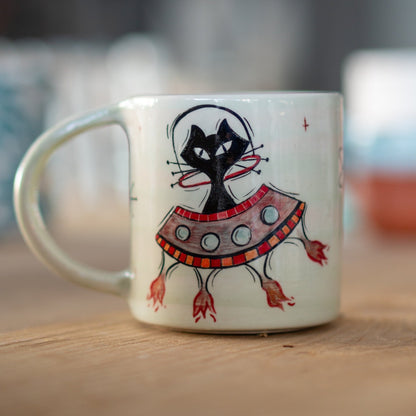 Atomic Cat Mug - Black Cat Mug