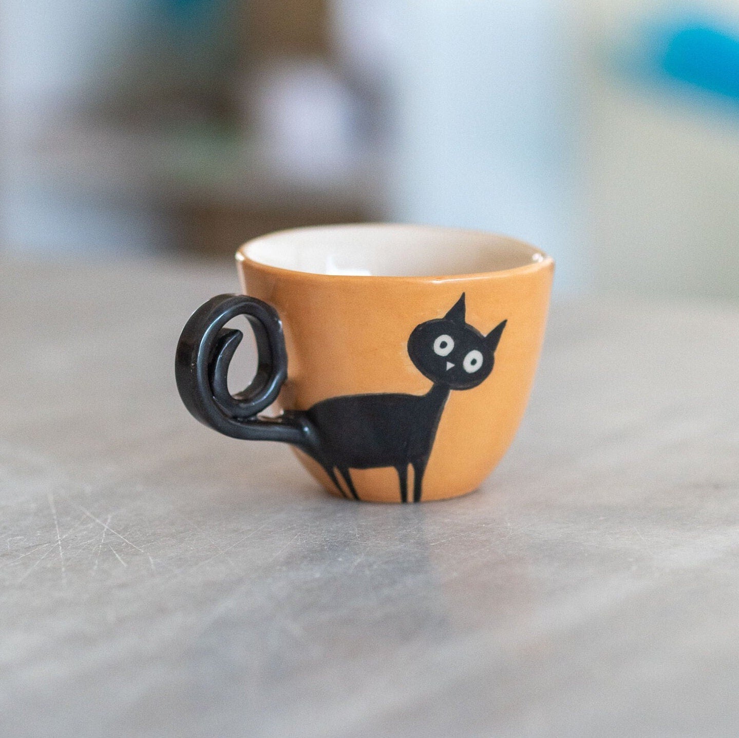 Black Cat Decorated Cat Dad Mug