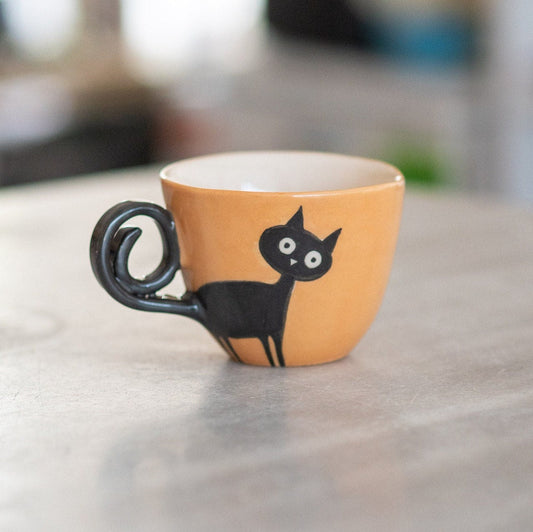 Black Cat Decorated Cat Dad Mug