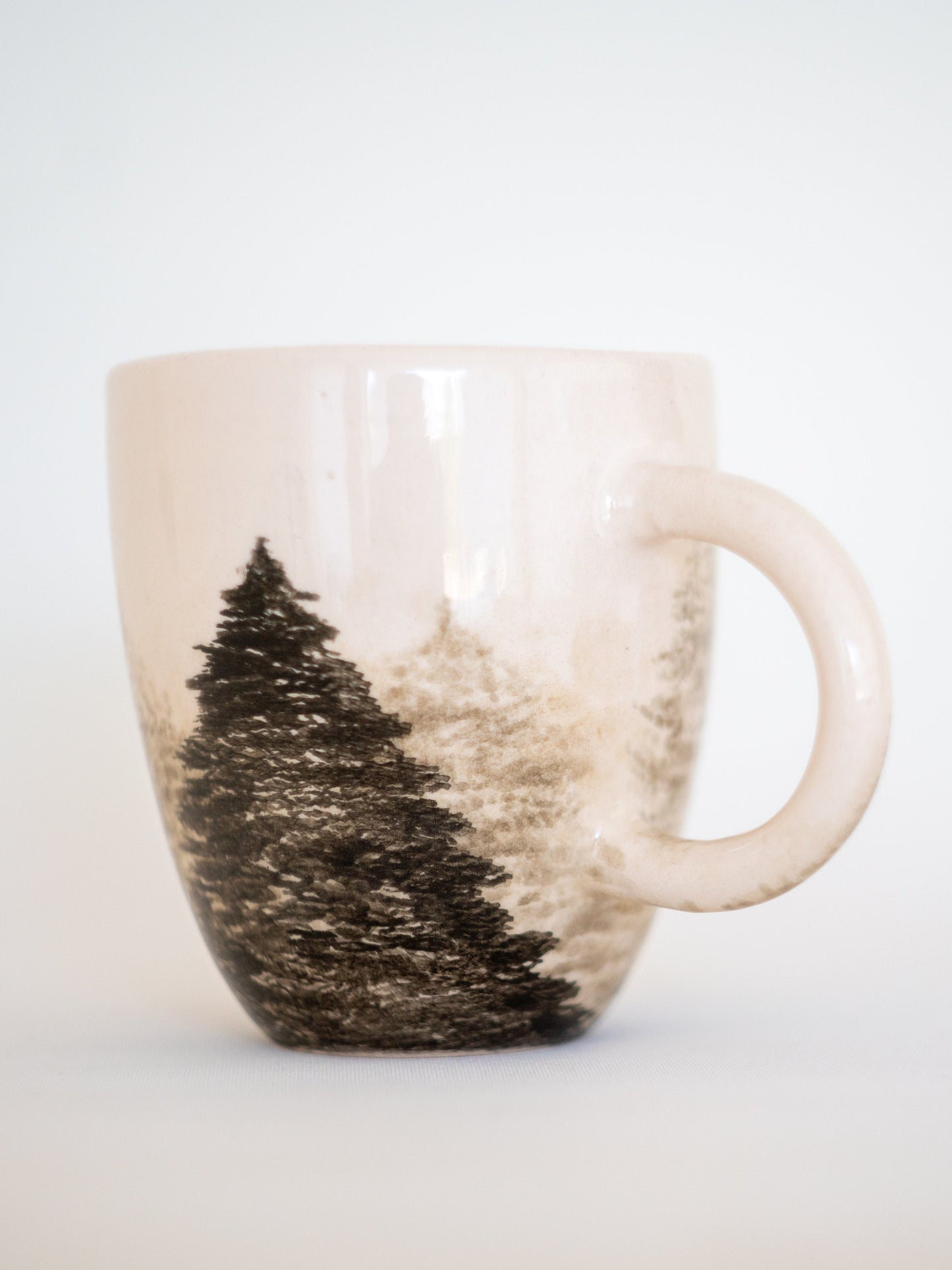 Nature Inspired Coffee Mug, Forest Theme, Ceramic Camping Mug