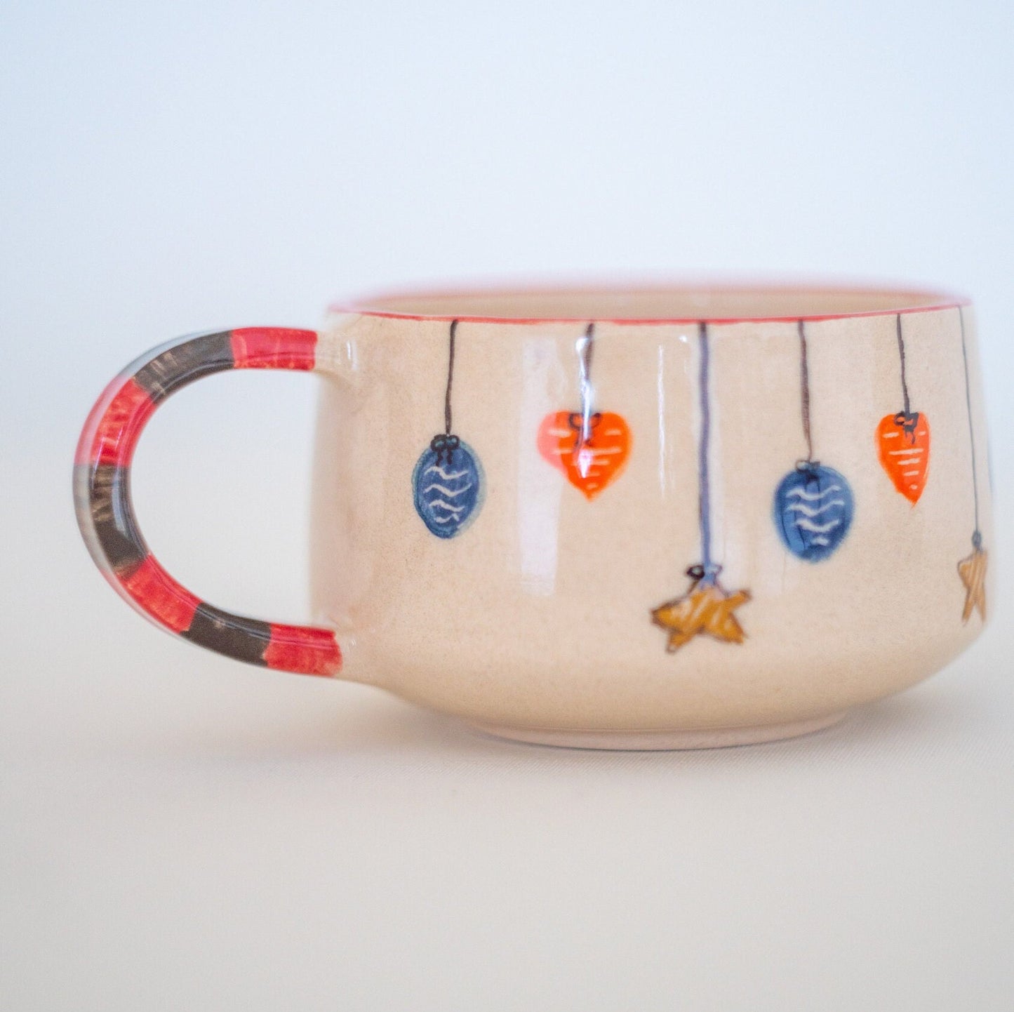 Colorful Coffee Mug | Handmade Tea Cup/Handcrafted Coffee Cup | Decorative Coffee Cup | Handmade Gift