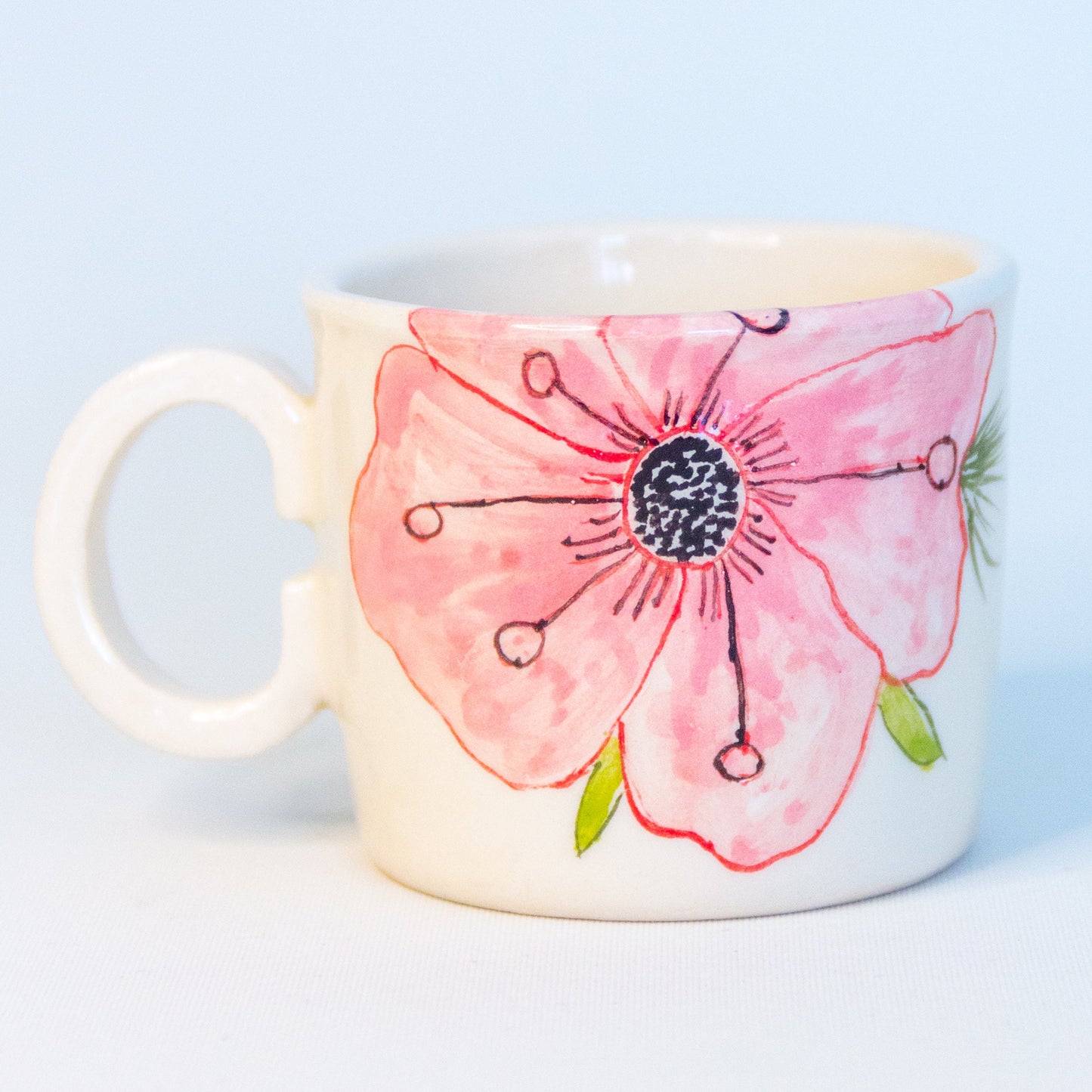 Espresso Cup Set Sakura Blossom - Pottery Mug Handmade Coffee Cup