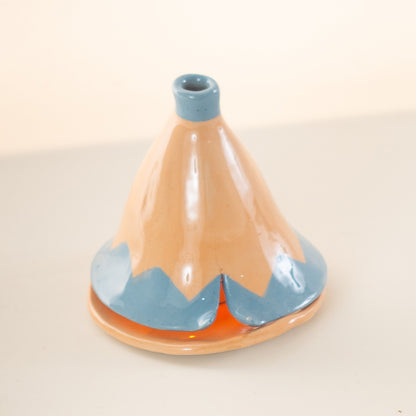 Wigwam Candle Holder | Tepee Candle Holder | Handmade Lodge Candle Holder | Special Designed Candle Holder | Ceramic Decor Candle Holder