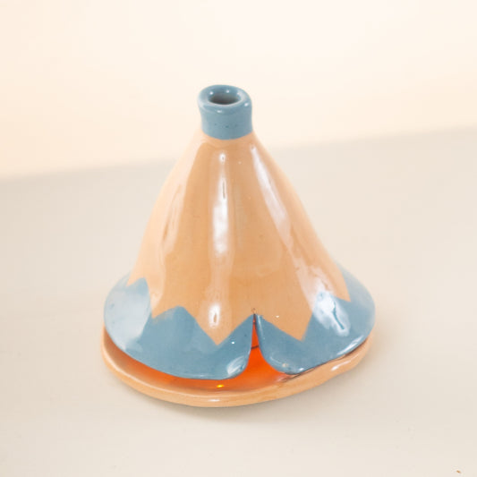 Wigwam Candle Holder | Tepee Candle Holder | Handmade Lodge Candle Holder | Special Designed Candle Holder | Ceramic Decor Candle Holder