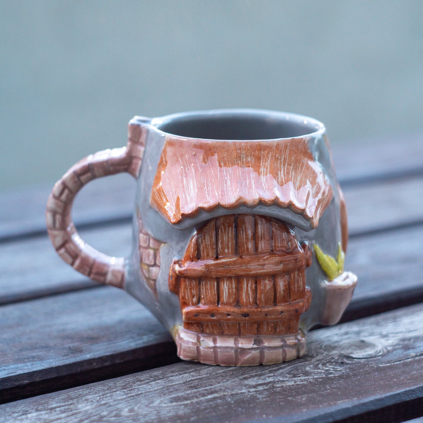 Farmhouse Decor Ceramic Mug, Handmade Coffee Mug, Pottery Mug