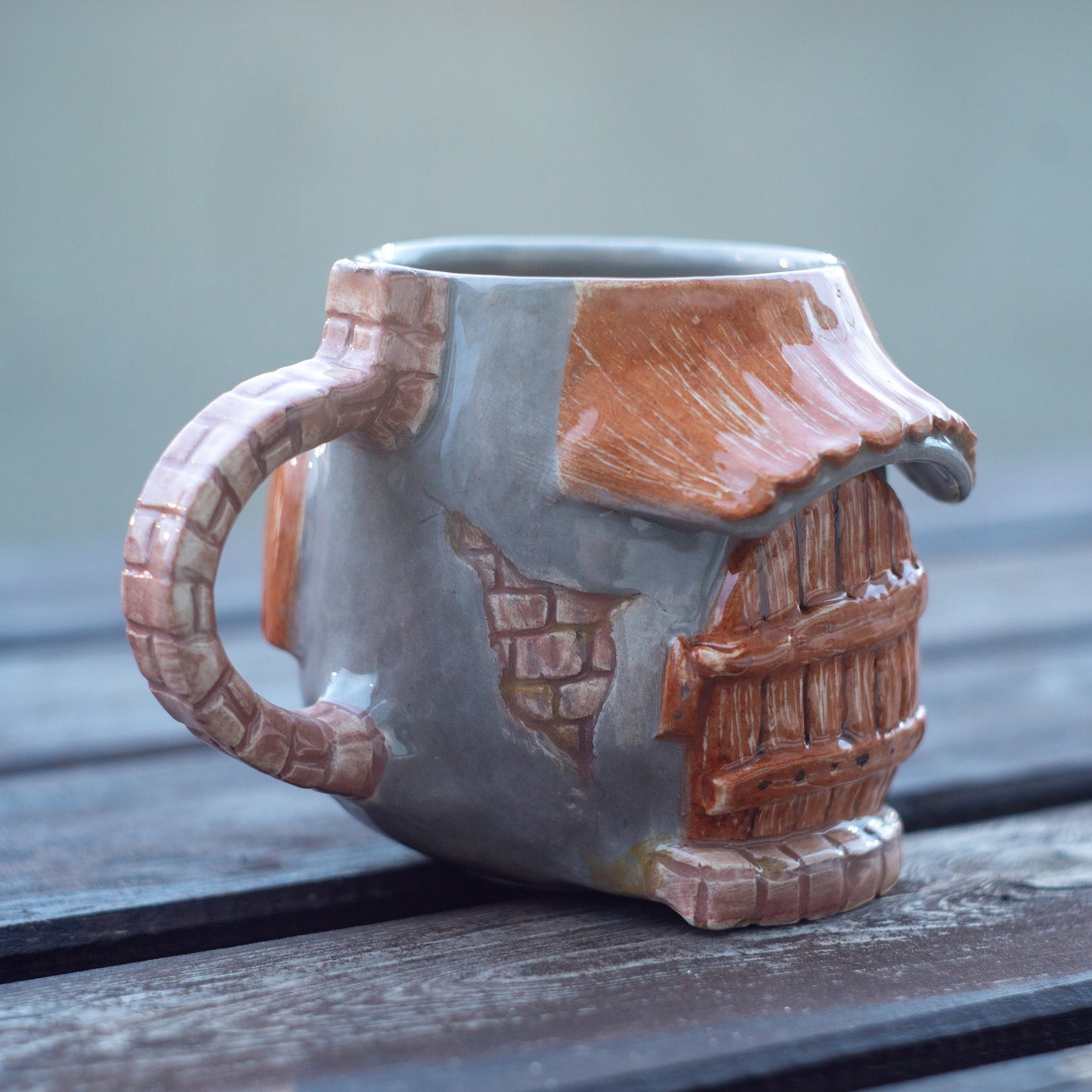 Farmhouse Decor Ceramic Mug, Handmade Coffee Mug, Pottery Mug