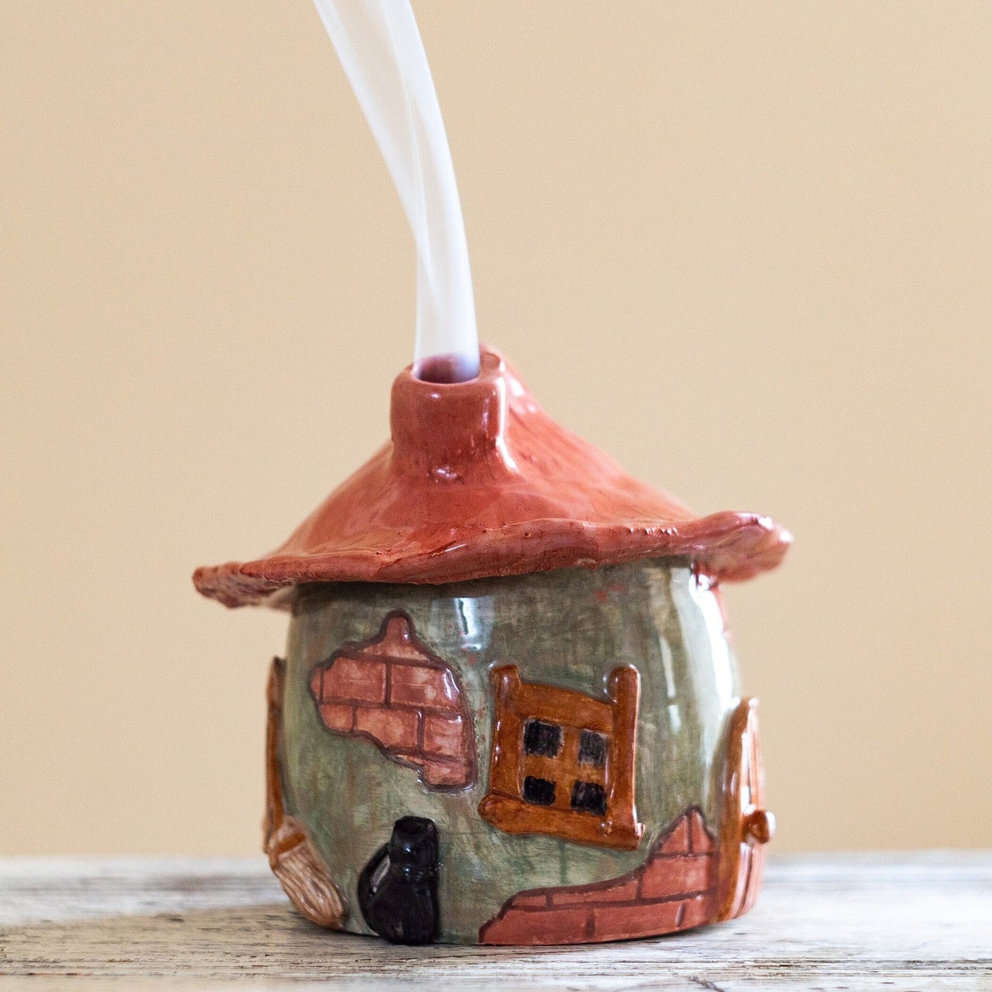 Witchy Decor for Home, Halloween Ceramic Incense Burner