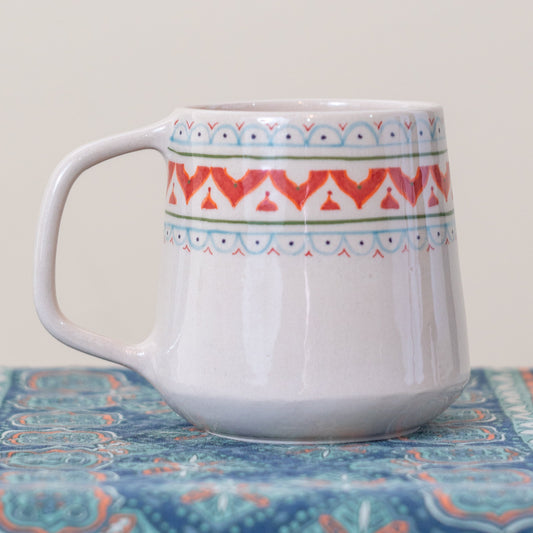 Handmade Ceramic Coffee Mug | Large Coffee Mug, Ethnic Pottery