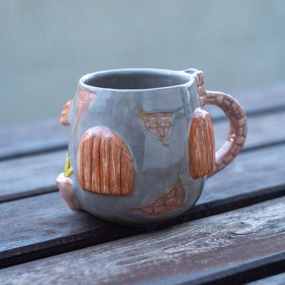 Farmhouse Decor Ceramic Mug, Handmade Coffee Mug, Pottery Mug