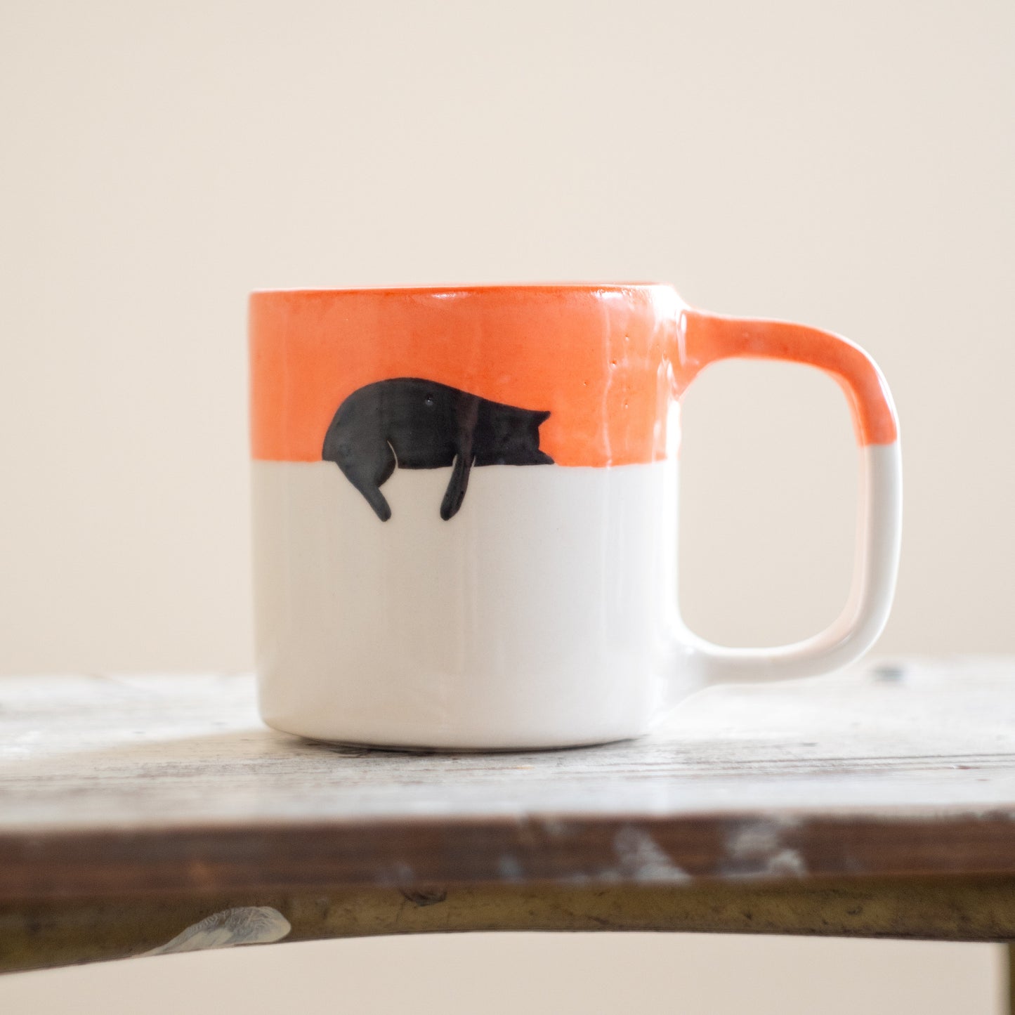 Lazy Cat Coffee Mug - Funny and Cute Ceramic Cup for Cat Lovers