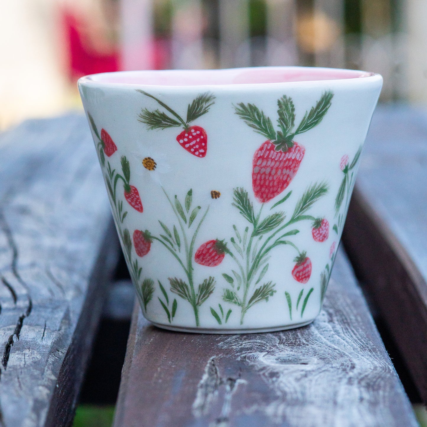 Cute Planter Strawberry Flower Pot, Unique Home Decor, Housewarming Gift