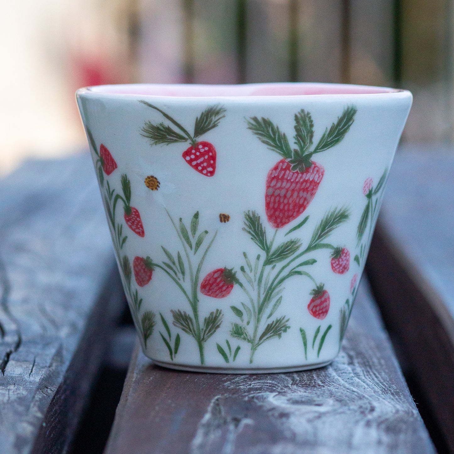 Cute Planter Strawberry Flower Pot, Unique Home Decor, Housewarming Gift