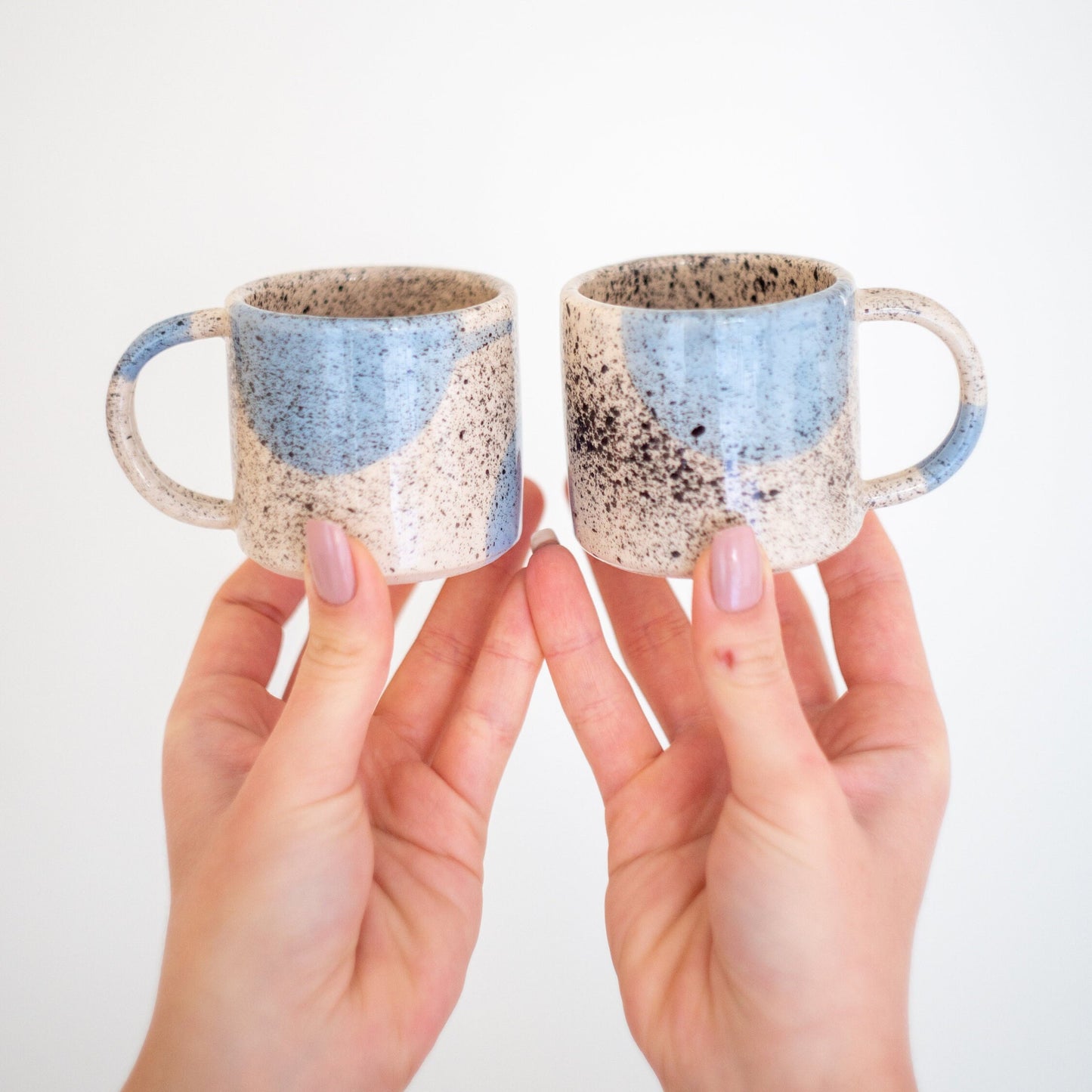 Minimal Handmade Espresso Cup Set - Contemporary Ceramic Coffee Cups, Stoneware High Quality Cups