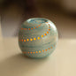 Punched Ceramic Night Light, Handmade Home Decor Candle Holder, Tabletop Decor Light Ball