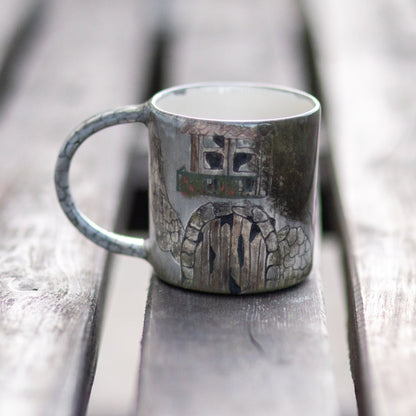 Halloween Haunted House Mug - Gothic Ceramic Mug