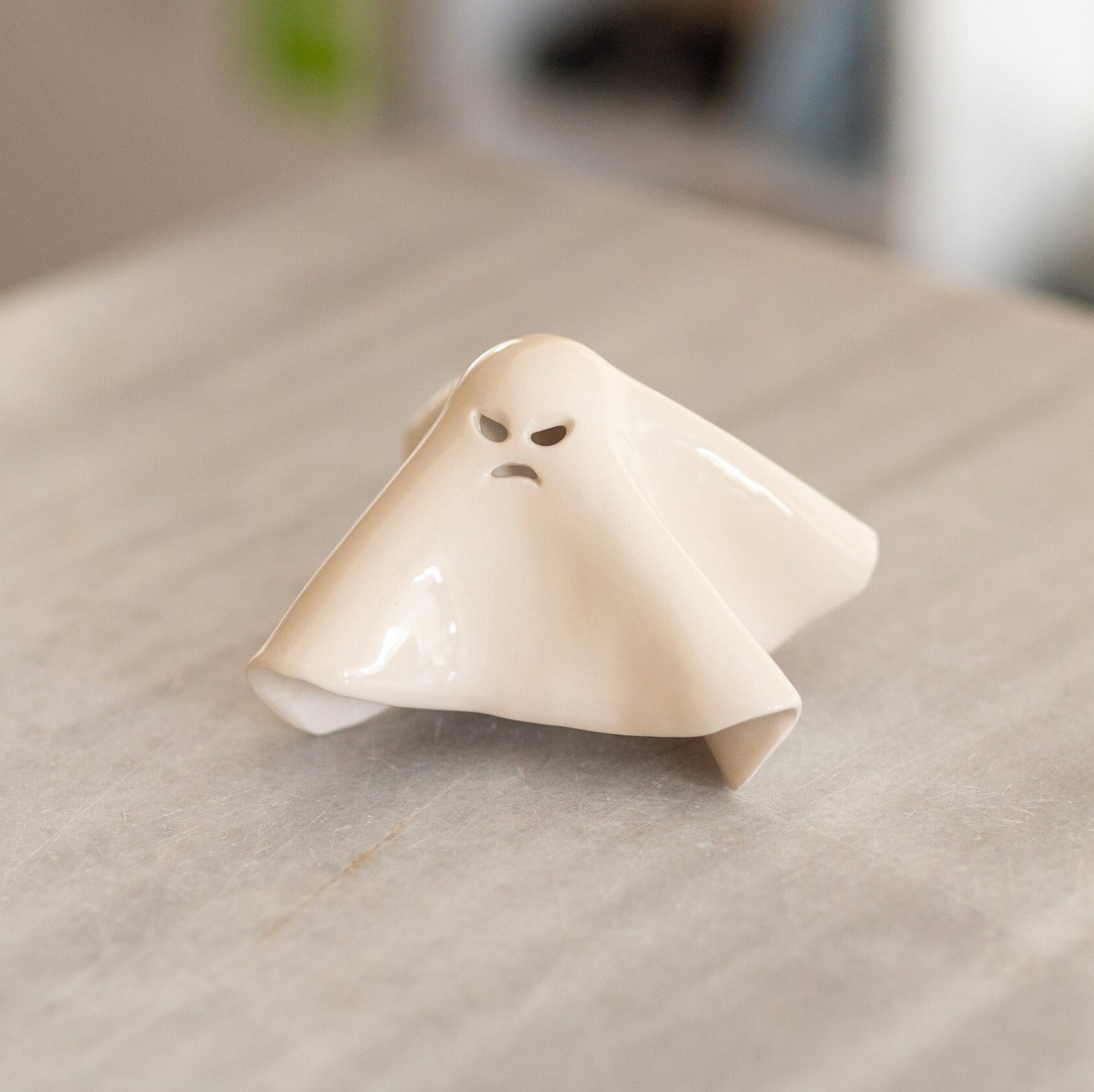 Spooky Gift, Ghost Candle Holder, Handmade Ceramic Ghost Incense Burner, Housewarming Gift