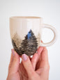 Nature Inspired Coffee Mug, Forest Theme, Ceramic Camping Mug