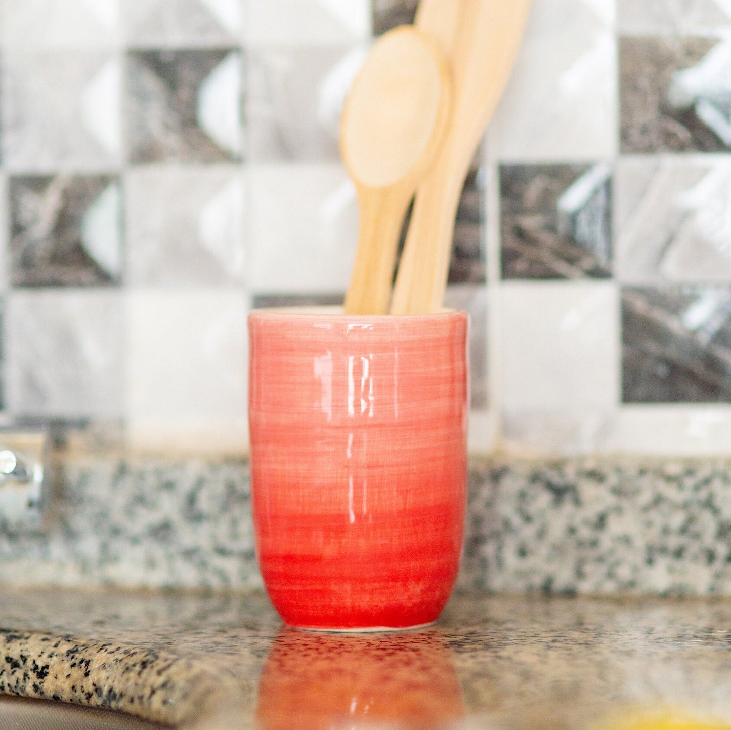 Utensil Holder, Handmade Ceramic Kitchen Utensils, Countertop Organizer