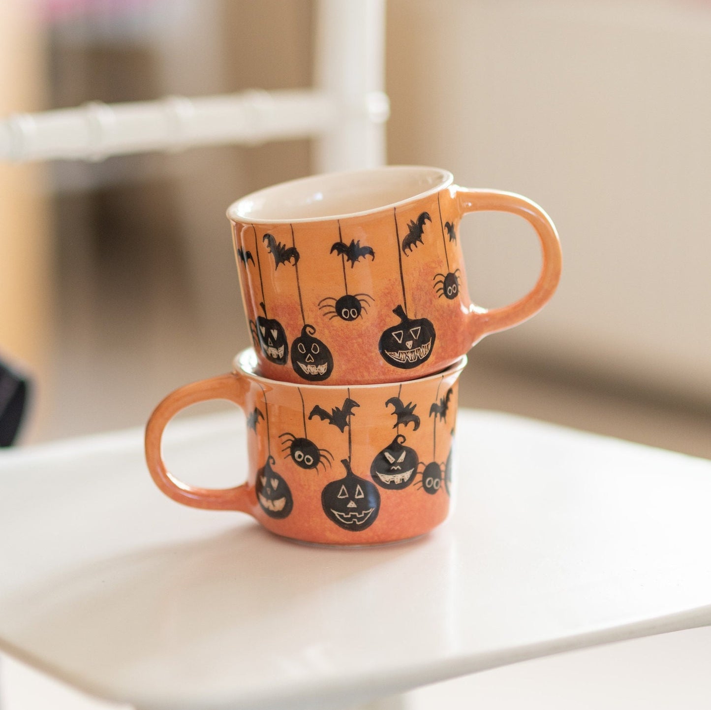 Handmade Halloween Gift, Halloween Pumpkin Mug