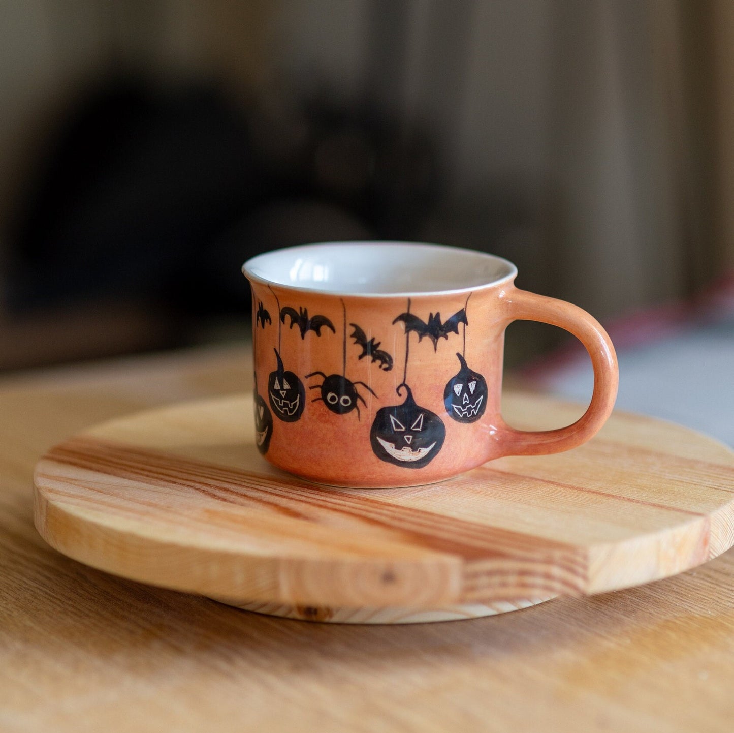 Handmade Halloween Gift, Halloween Pumpkin Mug