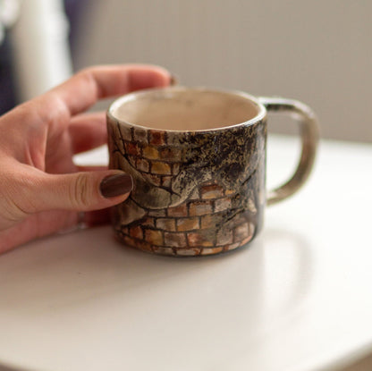 Halloween Witch and Cat Ceramic Mug