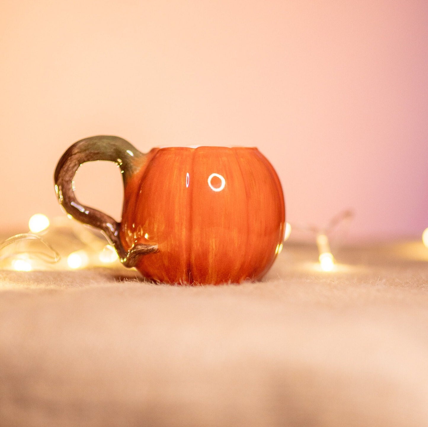 Pumpkin Mug - Halloween Decoration Pottery Pumpkin Cup