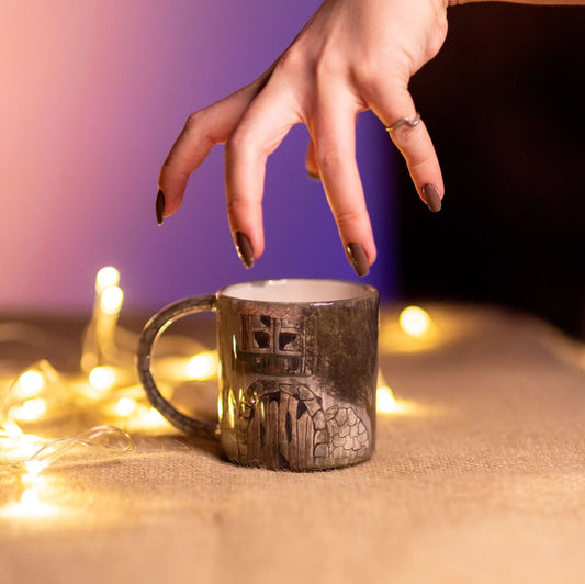 Halloween Haunted House Mug - Gothic Ceramic Mug