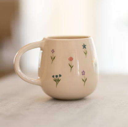 Colorful Blossom Tea Cup, Handmade Ceramic Mug