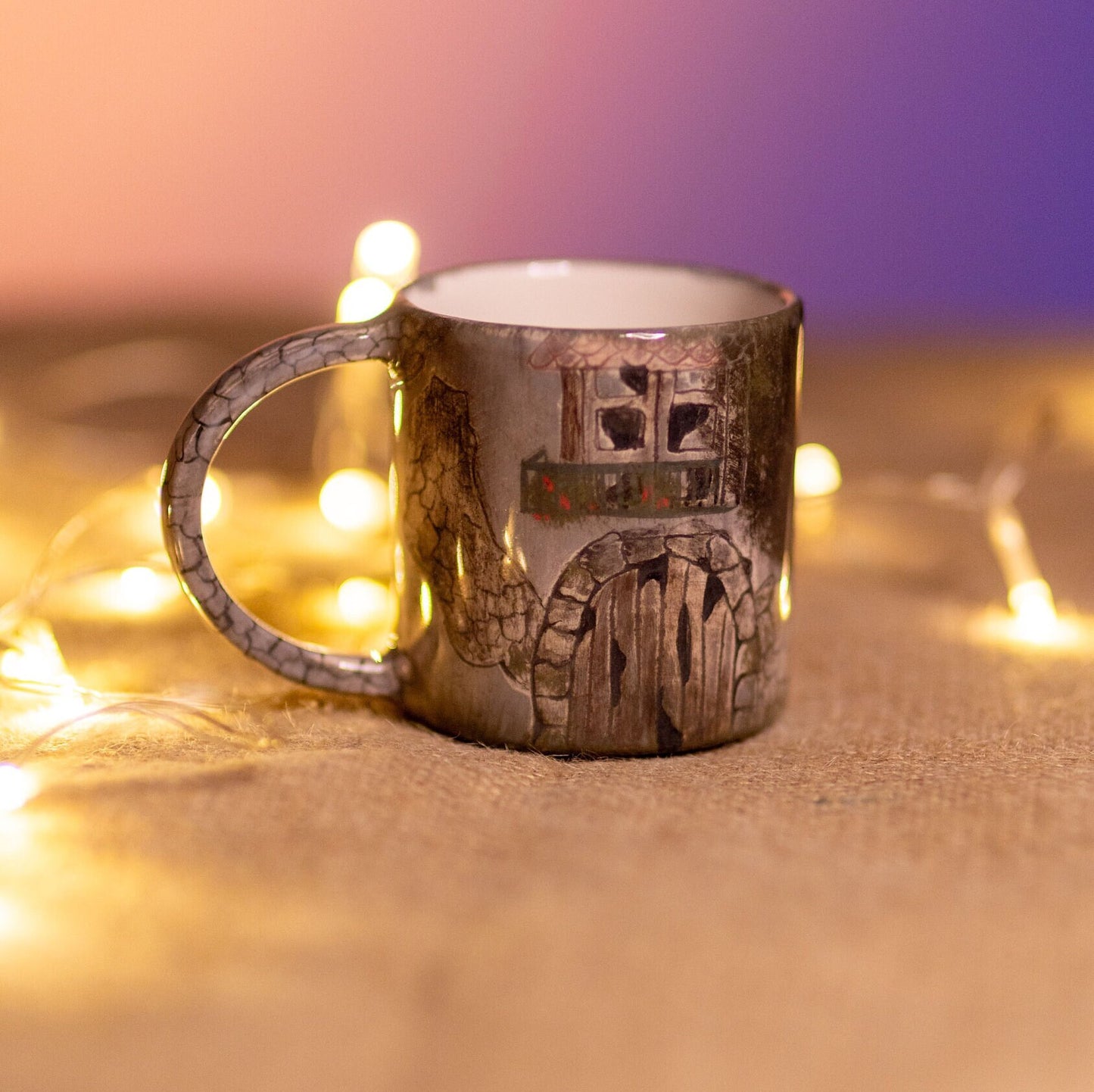 Halloween Haunted House Mug - Gothic Ceramic Mug