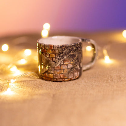 Halloween Witch and Cat Ceramic Mug