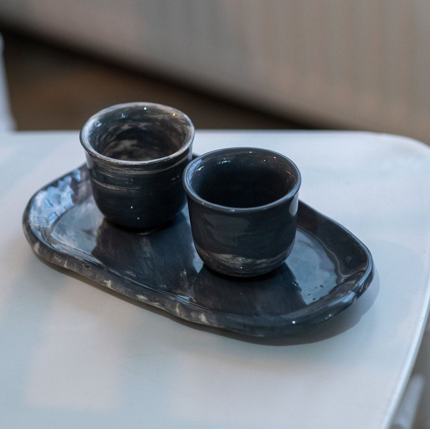 Espresso Cup Set, Handmade Ceramic Coffee Set, Couple Gift Idea