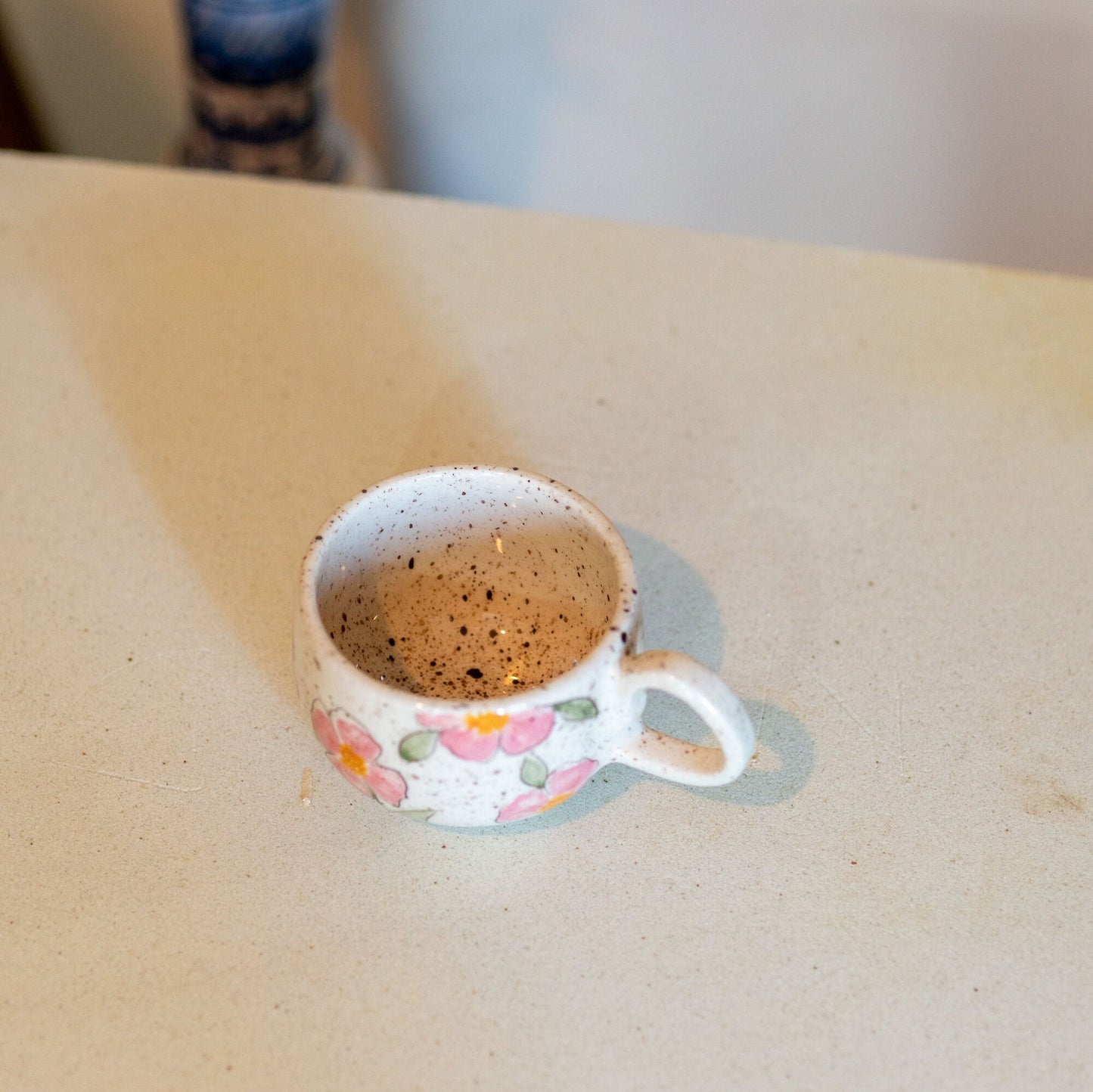 Floral Mug, Handmade Ceramic Tea Cup, Flowers Coffee Mug