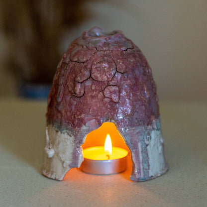 Lava Ceramic Candle Holder, Handmade Candle Stick Holder, Unique Home Decor