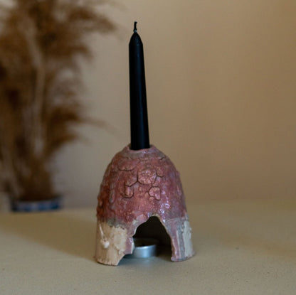 Lava Ceramic Candle Holder, Handmade Candle Stick Holder, Unique Home Decor