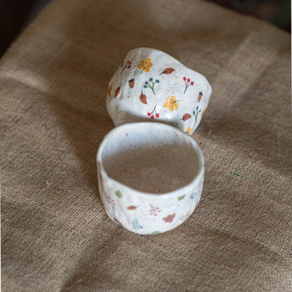 Fall Mug, Autumn Leaves Decor, Pottery Coffee Mug, Handmade Ceramic Mug