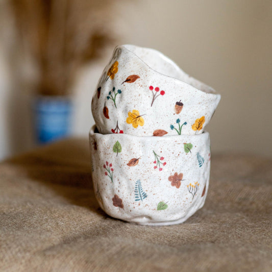 Fall Mug, Autumn Leaves Decor, Pottery Coffee Mug, Handmade Ceramic Mug