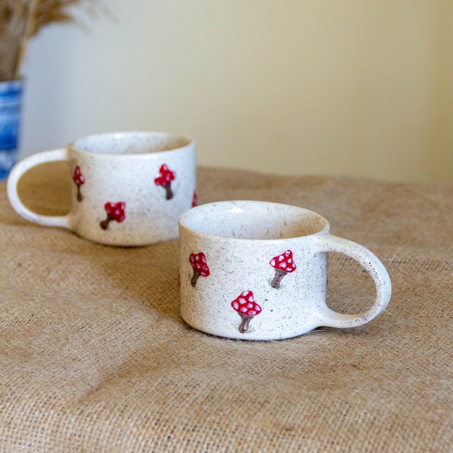 Mushroom Mug, Ceramic Mug Set, Handmade Pottery Mug