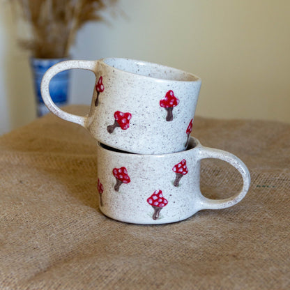 Mushroom Mug, Ceramic Mug Set, Handmade Pottery Mug