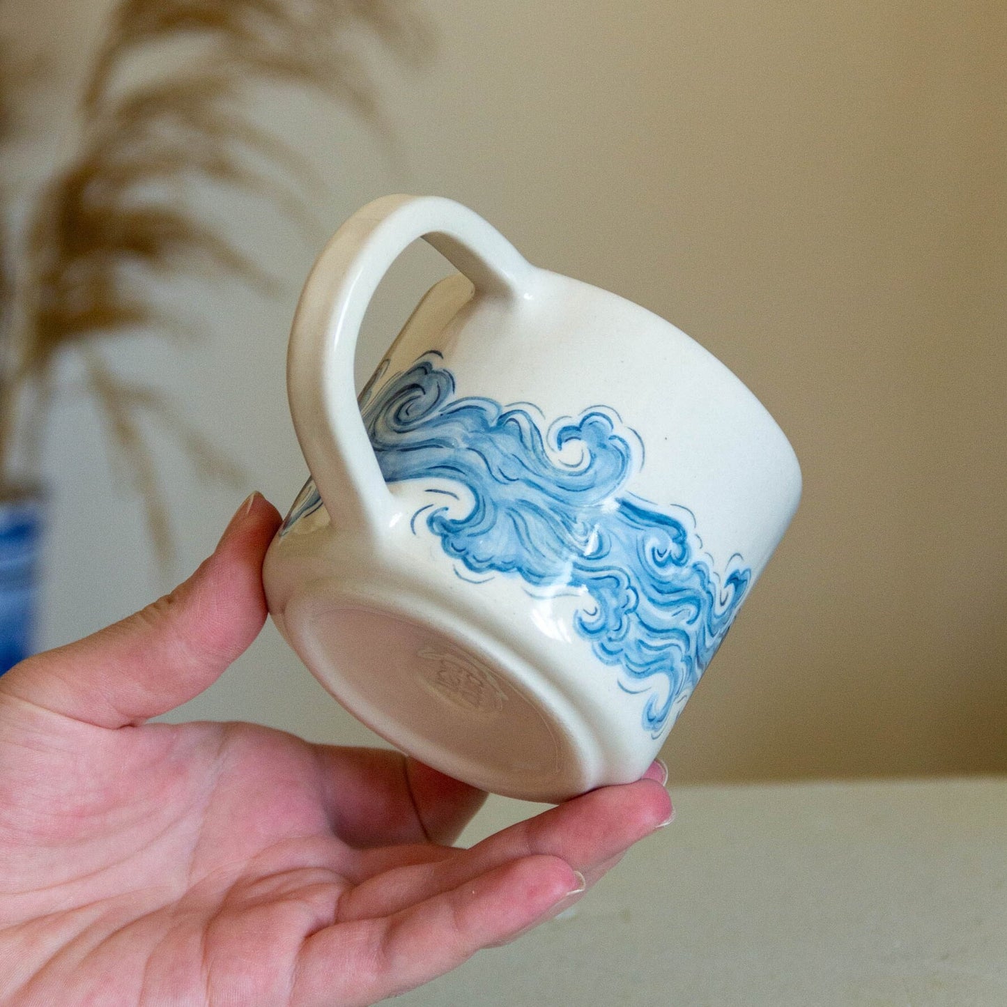 Nautical Decor Coffee Mug, Ceramic Mug, Handmade Pottery Mug