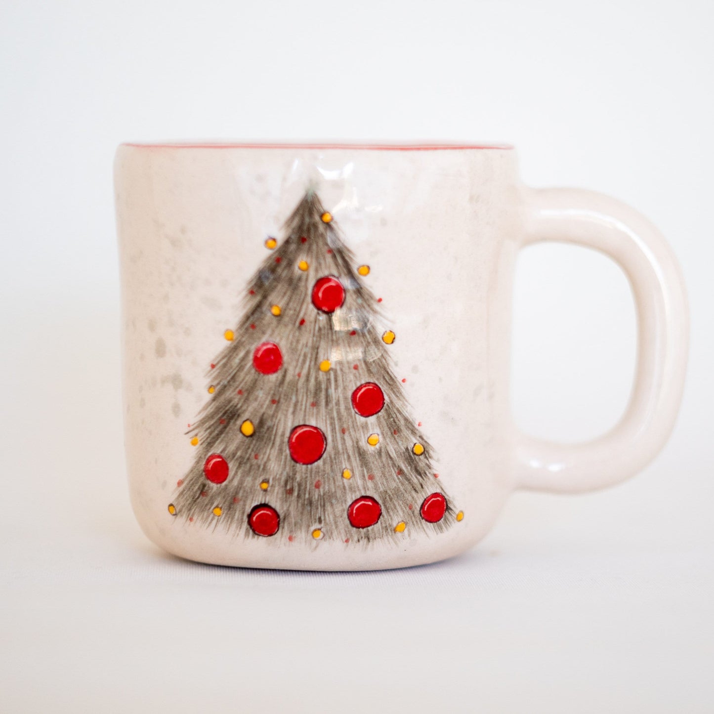 Christmas Mug, Ceramic Coffee Mug, New Year Tree Coffee Mug