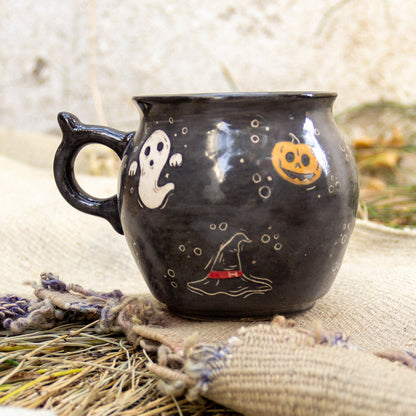 Cauldron Ceramic Coffee Mug - Halloween Mug