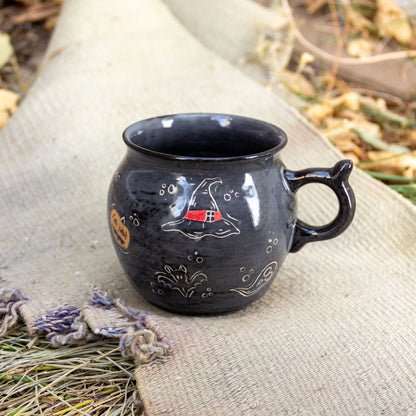 Cauldron Ceramic Coffee Mug - Halloween Mug