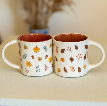 Fall Mug Set, Pumpkin Spice Mug, Handmade Ceramic Mug Set | Set of 2