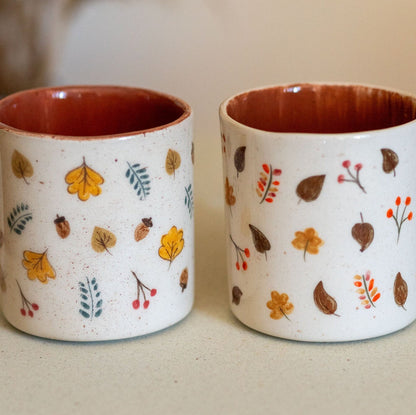 Fall Mug Set, Pumpkin Spice Mug, Handmade Ceramic Mug Set | Set of 2