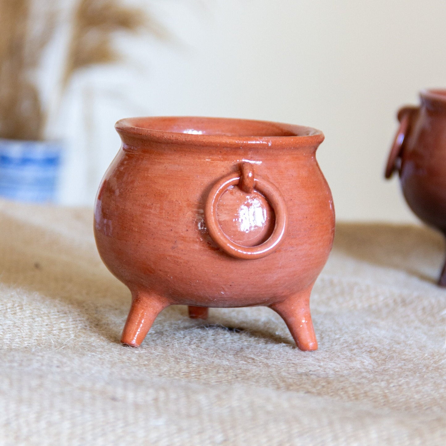 Halloween Decor Cauldron - Handmade Ceramic Pot