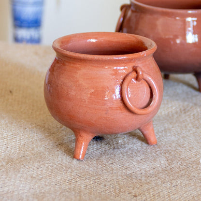 Halloween Decor Cauldron - Handmade Ceramic Pot