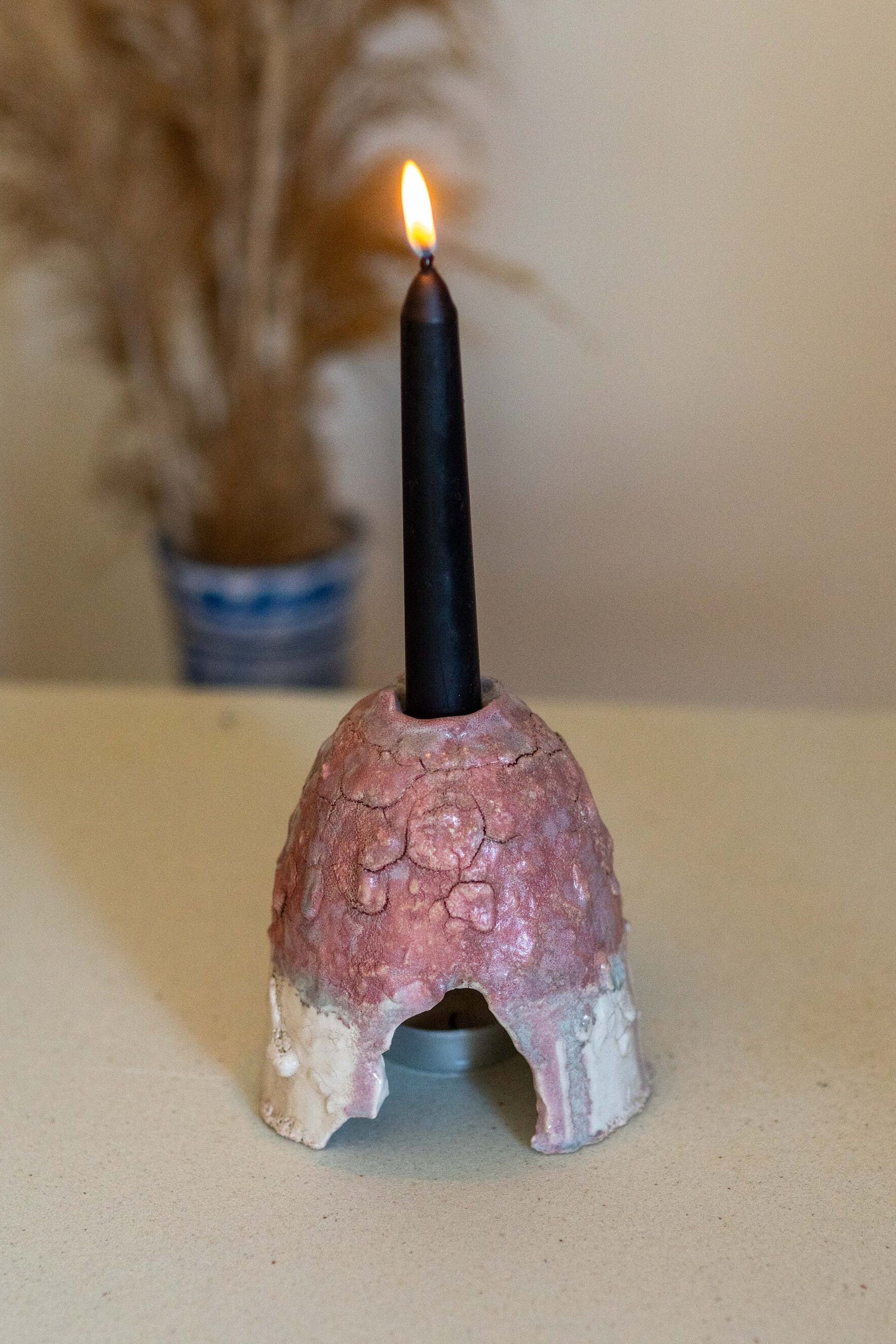 Lava Ceramic Candle Holder, Handmade Candle Stick Holder, Unique Home Decor