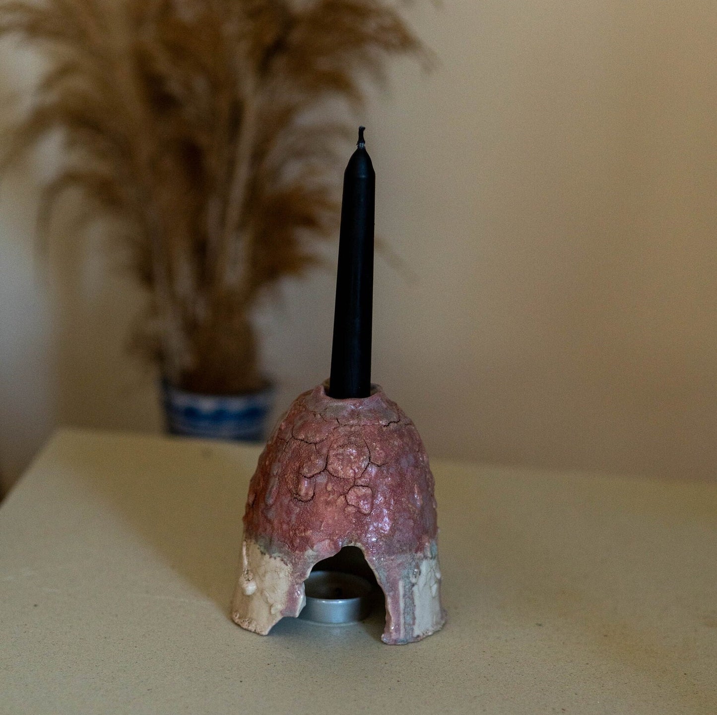 Lava Ceramic Candle Holder, Handmade Candle Stick Holder, Unique Home Decor