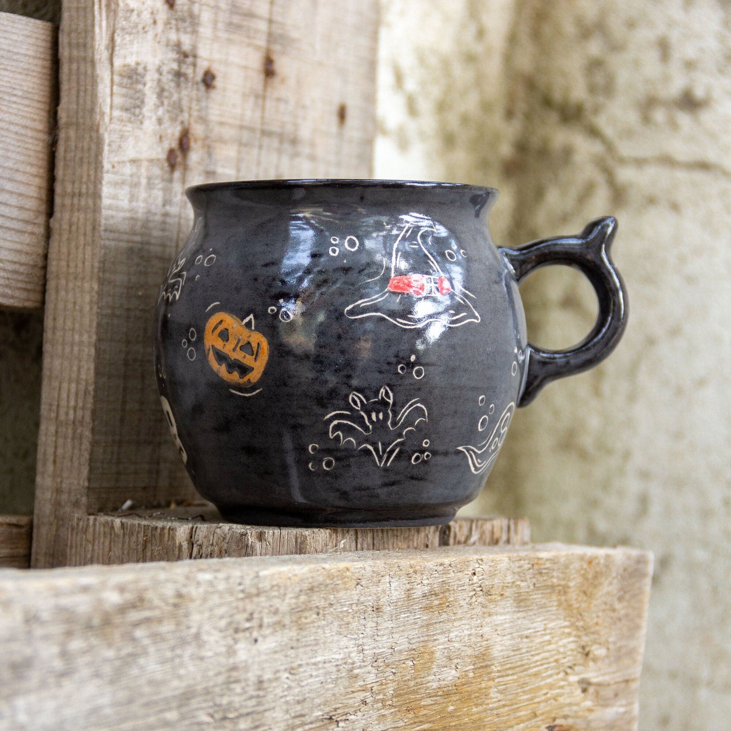 Cauldron Ceramic Coffee Mug - Halloween Mug